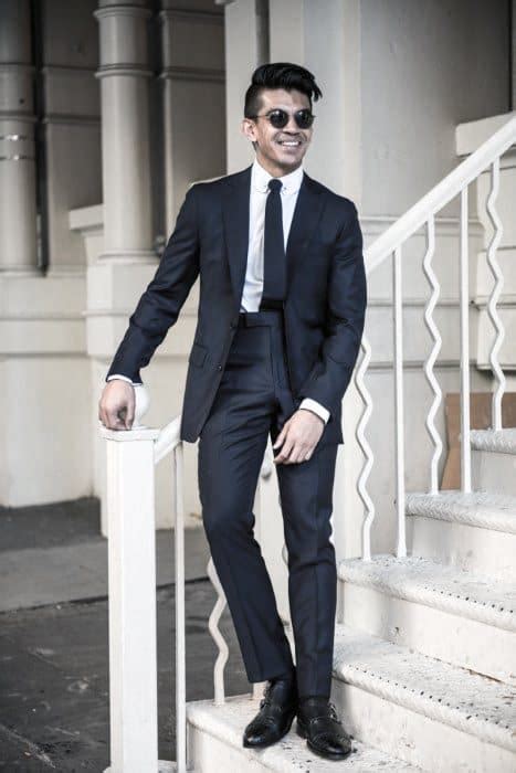 navy suit black shoes reddit.